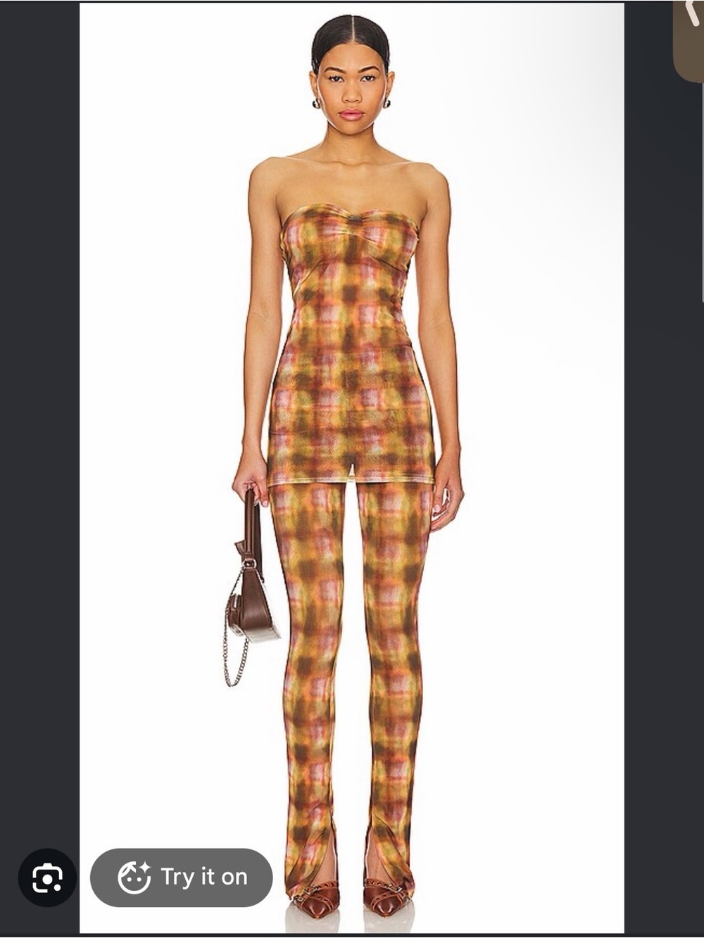 Lovers & Friends Mel Top & Bottom - Brown Plaid